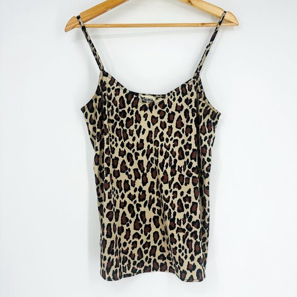 Show Me Your Mumu Julia Tank Top V-neck Silky Cheetah Print Adjustable Straps XS - Picture 2 of 5